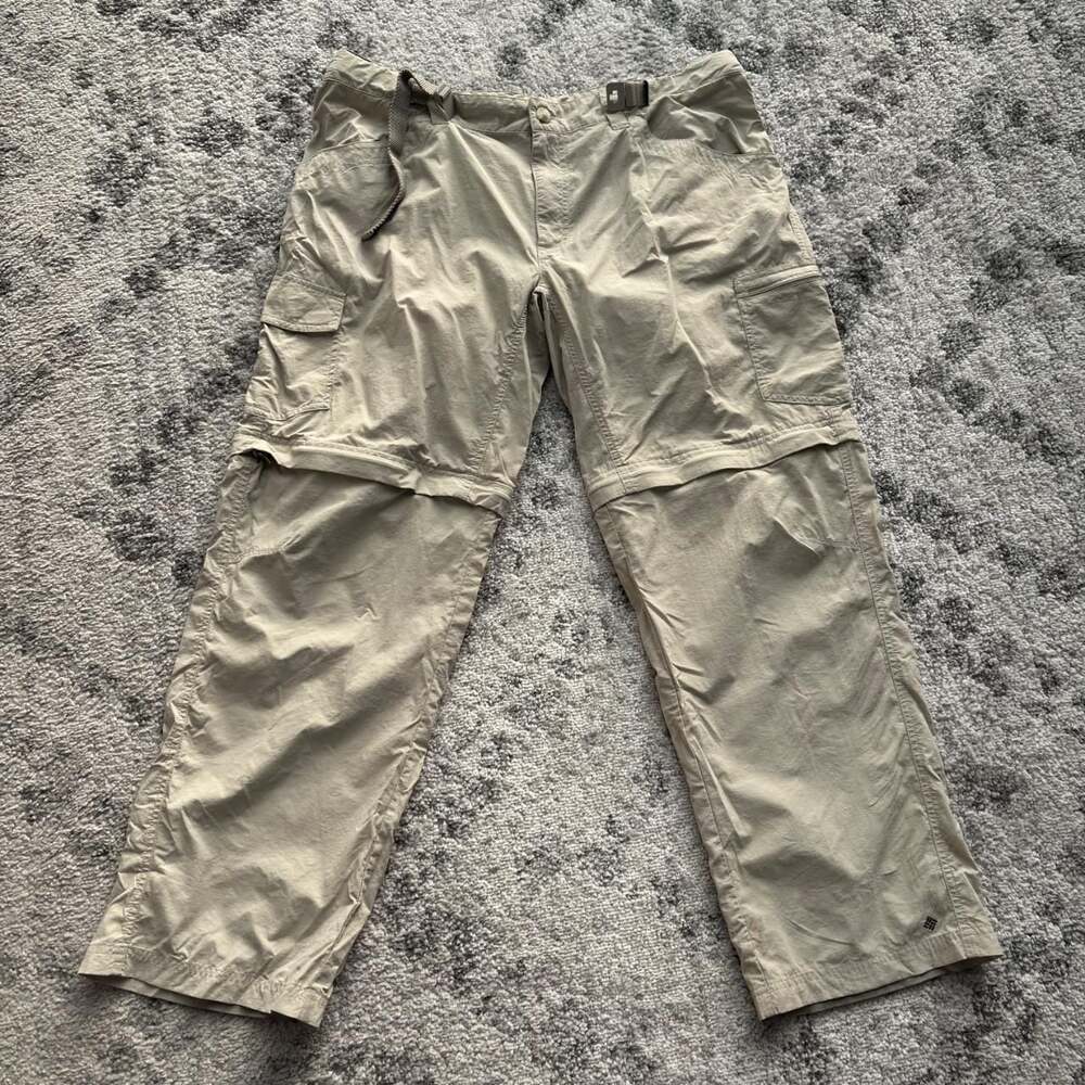 Columbia Convertible Hiking Cargo Pants Beige 38x30